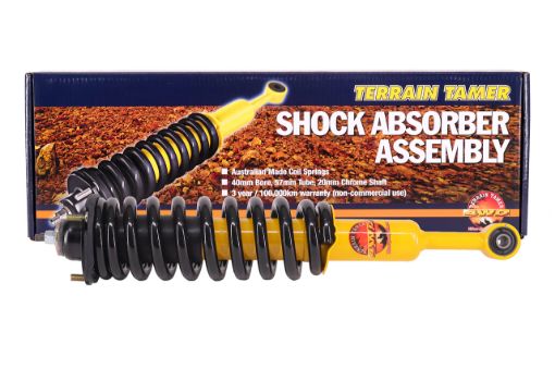 COIL OVER SHOCK ASSY PAIR RAISED 40MM TO 50KG WITH BULL BAR