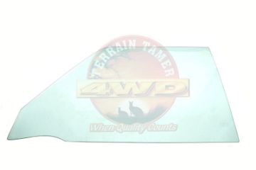 DOOR GLASS FRONT L/H WITHOUT VENT WINDOW GREEN T=4.0