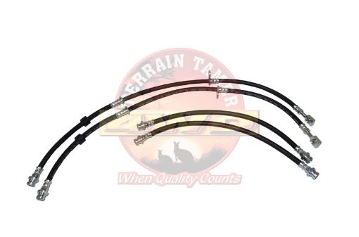 HOSE KIT BRAKE FRONT AND REAR 50MM LONGER THAN ORIGINAL