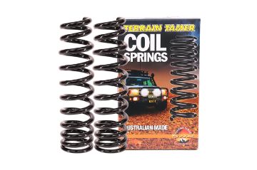 COILS FRONT RAISED 40MM 50-100KG BULLBAR TAPERED WIRE V8
