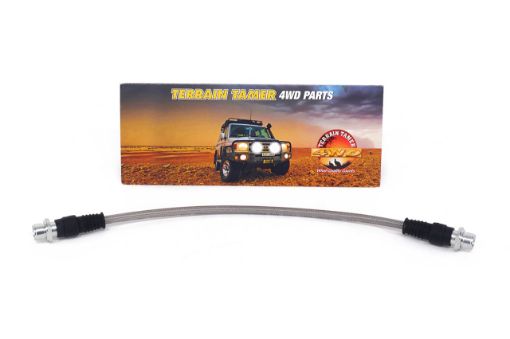 BRAIDED BRAKE HOSE FRONT CENTRE NO.1  +50MM