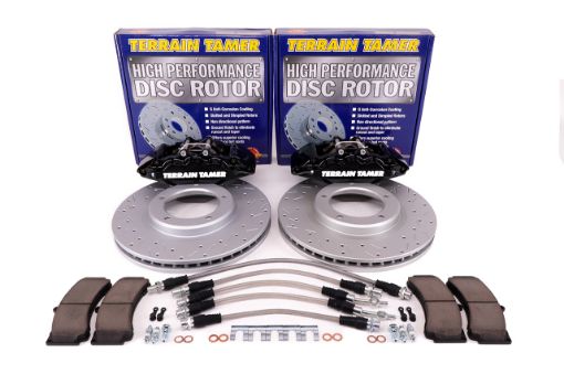 TT EXTREME BRAKE KIT 6 POT FRONT SUIT MANUAL LOCKING HUBS