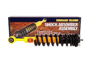 COIL OVER SHOCK ASSY PAIR RAISED 40MM 50-100KG WITH B/BAR