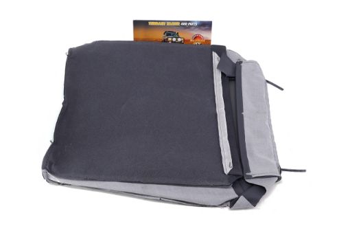 COVER FRONT SEAT BACK L/H SLATE GREY TRIM LHD