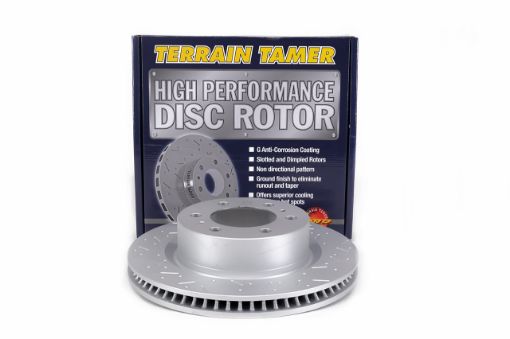 T/T SLOTTED & DIMPLED DISC ROTOR FRONT 340MM DIAMETER