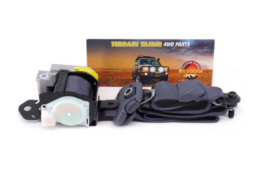 SEAT BELT FRONT OUTER BLUSIH GREY TRIM LH