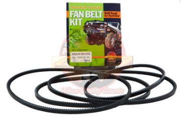 Fan Belt Kit Fan Power Steering & A/C Navara D22 Yd25t
