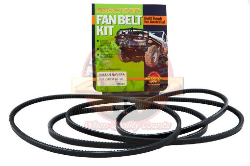 Fan Belt Kit Fan Power Steering & A/C Navara D22 Yd25t