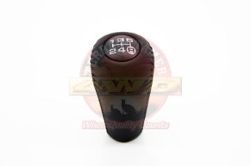 Knob Shift Lever Leather Black 5 Speed