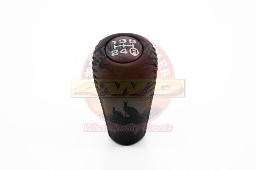 Knob Shift Lever Leather Black 5 Speed
