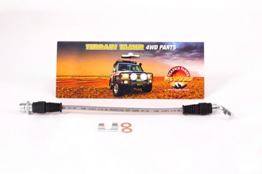 Braided Brake Hose Rear L/H Without Abs