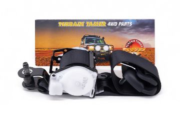 Seat Belt Front Outer R/H Black Trim Double Cab