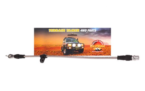 Braided Brake Hose Front L/H Plus 50Mm