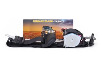 Seat Belt Front Outer L/H Black Trim (79 Series Double Cab)