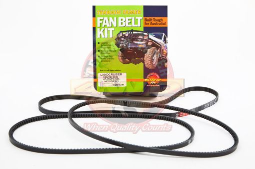 Fan Belt Kit Fan & A/C Fan Belt Matched Pair