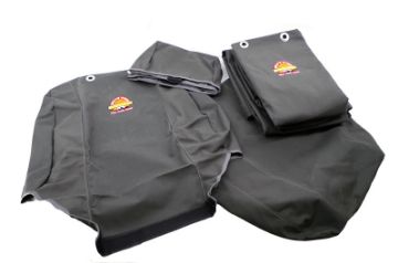 Tt Seat Cover Set Canvas Grey 2 X Frt Buckets 1 X Rear Bench