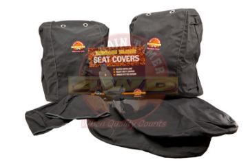 Seat Cover Set Front Drv + Pass Buckets With S/I Airbag Grey
