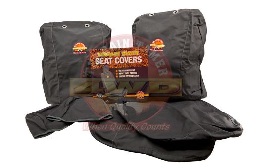 Seat Cover Set Front Drv + Pass Buckets With S/I Airbag Grey