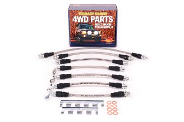 Braided Brake Hose Kit Suit To 2" Raised Susp. Suits Abs