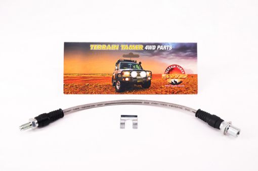 Braided Brake Hose Rear Centre +Abs  +50Mm Extended