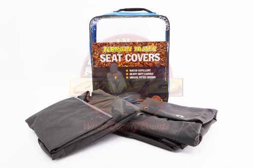 Seat Cover Set Front Driver + Pass Buckets Grey